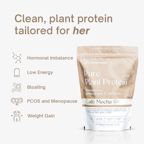 Image of Women's Plant Protein | 24g Protein per Serve | Caffe Mocha | Pack of 3 (1.5Kg) + Free Shaker | Vegan Pea Protein Isolate | No Bloating, Easy to Digest | 6 Natural Antioxidants | Safe | Sweetened with Monk Fruit | For the Everyday Woman