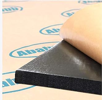 Abahub 394 mil 32 sqft Car Hood Insulation Pad Auto Sound Deadener Door Dampener Deadening Mat Heat / Cool Liner, Self-Adhesive Closed Cell Material (PE Foam Sound Deadener) 118"x39"