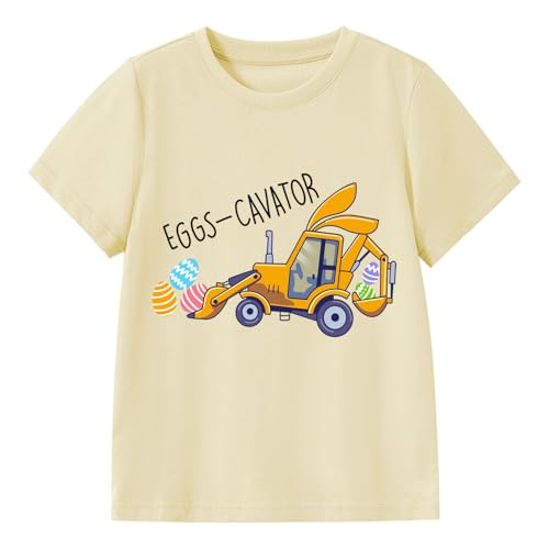 Image of Kids Easter Shirt Chick Short Sleeve Tee Tops for Toddler Girls Boys Easter Outfit Clothes 2-7 Years