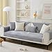 Bettschlange Universelle Sofa Überzug, Sofadecken für Sitzfläche, Sofaschoner rutschfest, L/U Form Sofaüberwurf, Sofa Cover, Sofabezug Ecksofa,Grau,70x120cm