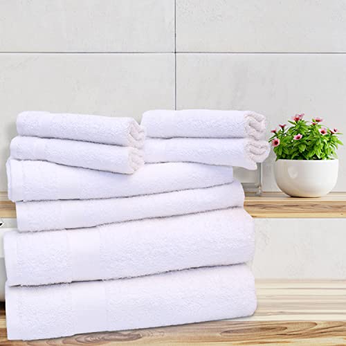 Midland Bedding 8 Piece Bale Towel Set, Cotton Towels Set, 4 Wash Cloths/Face Towels - Image 4