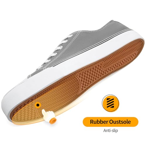 Image of ZGR Mens Classic Casual Shoes,Lace-up Fashion Sneakers,Low Top Canvas Sneakers for Men