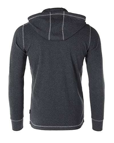 ZIMEGO Mens Waffle Pullover Hoodie - Long Sleeve Thermal Sweatshirt for Men3