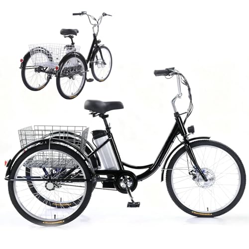 Triciclo elettrico per adulti a 3 ruote con ruote da 24', telaio...
