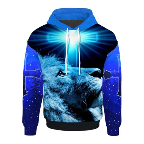 Sweat à capuche homme Christ 3D design original tenue de Noël