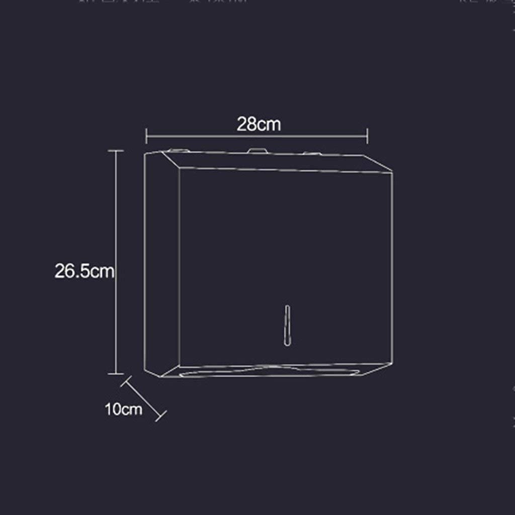 BKEKM Dispenser Salviette Dispenser di Asciugamani di Carta con Serratura Dispenser di Asciugamani di Carta Commerciale Porta Asciugamani di Carta per Montaggio a Parete in Acciaio Inossidabile Moda