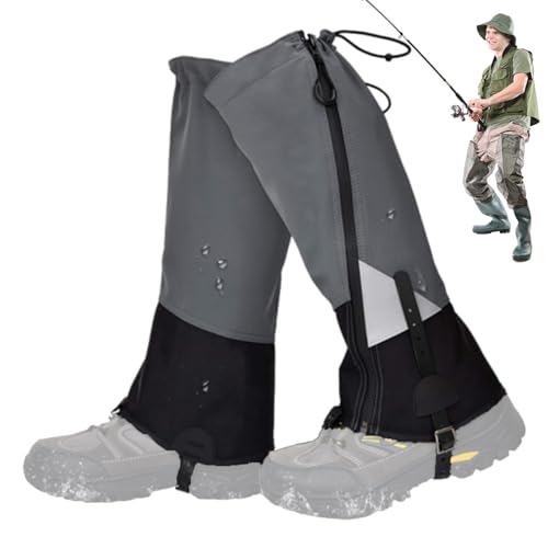 PRIMUZ Polainas para botas, polainas de senderismo, protectores de piernas transpirables con protección contra mordeduras de serpiente, polainas impermeables ajustables para caza, hombres mujeres,
