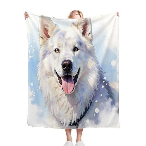 Plaid polaire 220x240 chien 3D grande couverture lit double
