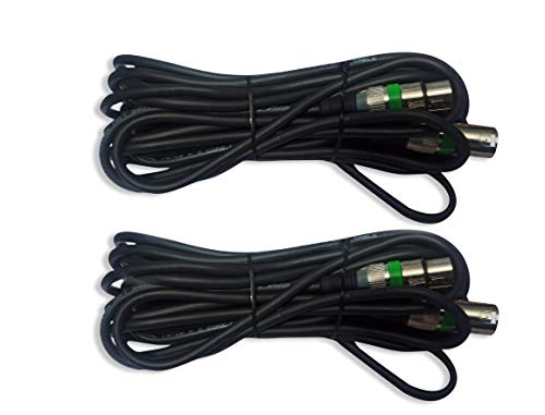 Set of 2 pcs 25 Feet XLR Premier Series Male to Female Microphone...