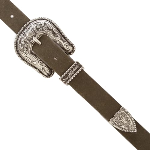 Image of Lucky Brand Women's Western Leather Belt | Classic | Fashion | Vintage | Buffalo Leather | Western-Inspired