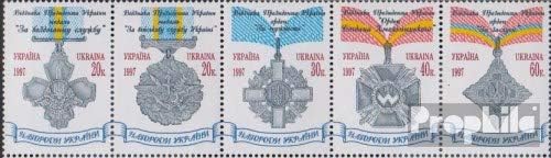 Ukraine 210-214 Five Strips (Complete.Issue.) 1997 Military Awards (Stamps for Collectors) Military