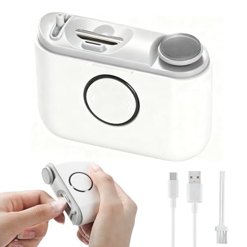 OEH 電動爪切り3-in-1 充電式 爪切り ベビーネイルトリマー 電動ネイルファイル ポリッシャー デュアルブレード 3段階スピード 爪研磨 トリミングとポリッシングに 赤ちゃん、女性、男性、高齢者に最適