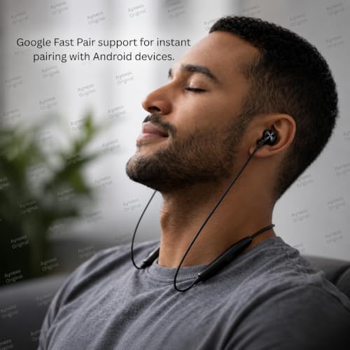 Image of Original Neckband Compatible with OnePlus Bullets Wireless Z3 Earbud Buds Earbuds Neckband Earphone (Black)