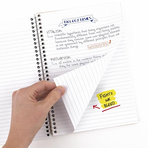 five star spiral notebook 2 subject college ruled paper 634 x 9-1234 80 sheets fights ink bleed water resistant cover amethyst purple 840029cf1-ecm