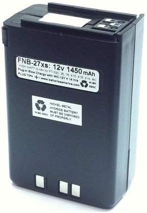 FNB-27: 12 Volt 1450mAh Rechargeable Ni-MH Battery for FT-530