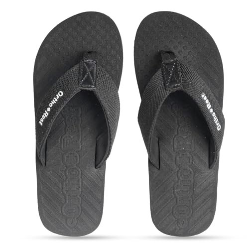 Image of Ortho + Rest Men's Flip Flop, Slipper for Men & Boys | Soft Cushioned with Arch Support, Lightweight Anti-Skid Daily Wear Chappal, Comfortable Casual Footwear