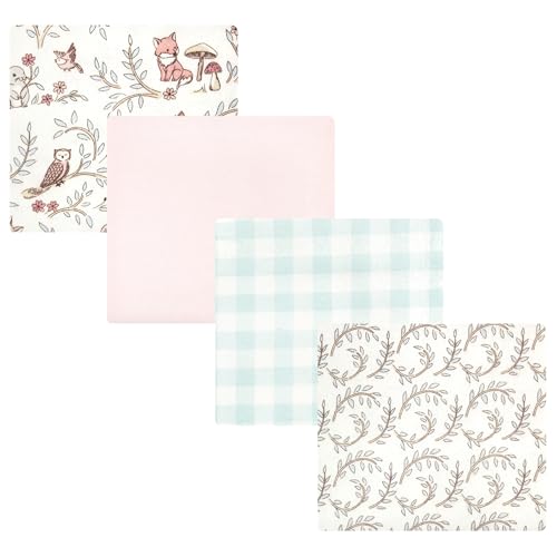 Image of Luvable Friends Little Treasure Flannel Receiving Blankets 4pk