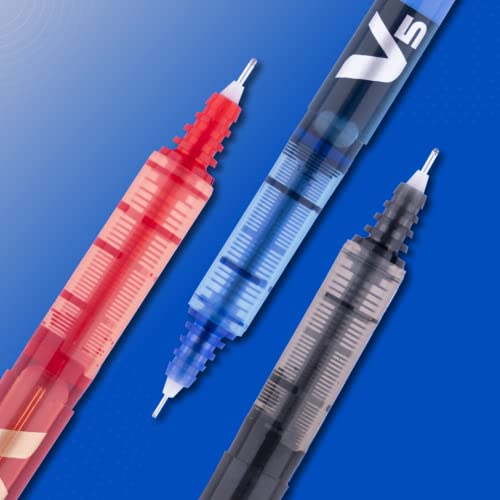 Image of Pilot V7 Liquid Ink Roller Ball Pen V7 Liquid Ink Roller Ball Pen (2 Blue + 1 Black Hi-tech Point 05)