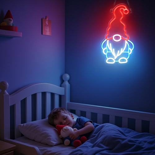 Image of Ammonite Gnome Neon Sign, LED Neon Lights for Room Wall Table Decor Art, Home Party Birthday Holiday Gift for Kids Teens Adults