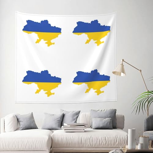 Tapiz de Ucrania grande de 152 x 130 cm como manta artística para pared 2