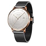 SOLLEN Automatic Self Winding Watches for Men, Mens Automatic Watch, Mechanical Stainless Steel 3 ATM Waterproof Luminous Luxury Dress Men's Wrist Watches with Calendar, Minimalist Watch Gifts for Men