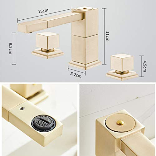 Robinet de lavabo 3 trous double poignée pour en finir avec l'eau tiède instable - 8