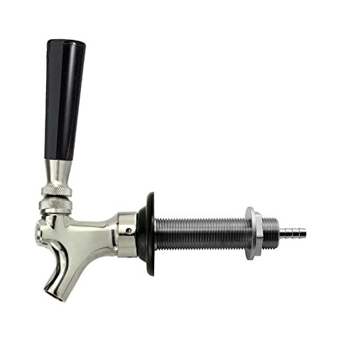 Beverage Factory EBCFBLSHANK4 Chrome Beer Faucet and Shank Combo Cover