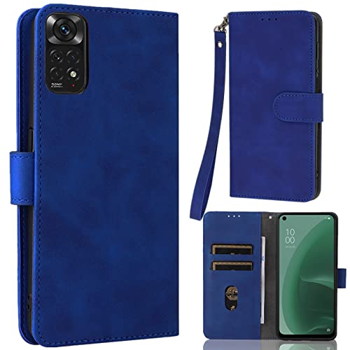 Xiaomi Redmi Note 11 Pro 5G ケース 手帳型  適用 Redmi Note 11 Pro 5g SIMフリー 楽天モバイル ケース 手帳型 ノート 11 プロ カバー ケース シャオミ Note11 pro スマホケース 携帯カバー  滑り止め 合成レザー スタンド ストラップホール付き ストラップ付き 窓口式 カード入れ マグネット 手帳ケース カードケース つや消し 落ち着いた色 ネイビー