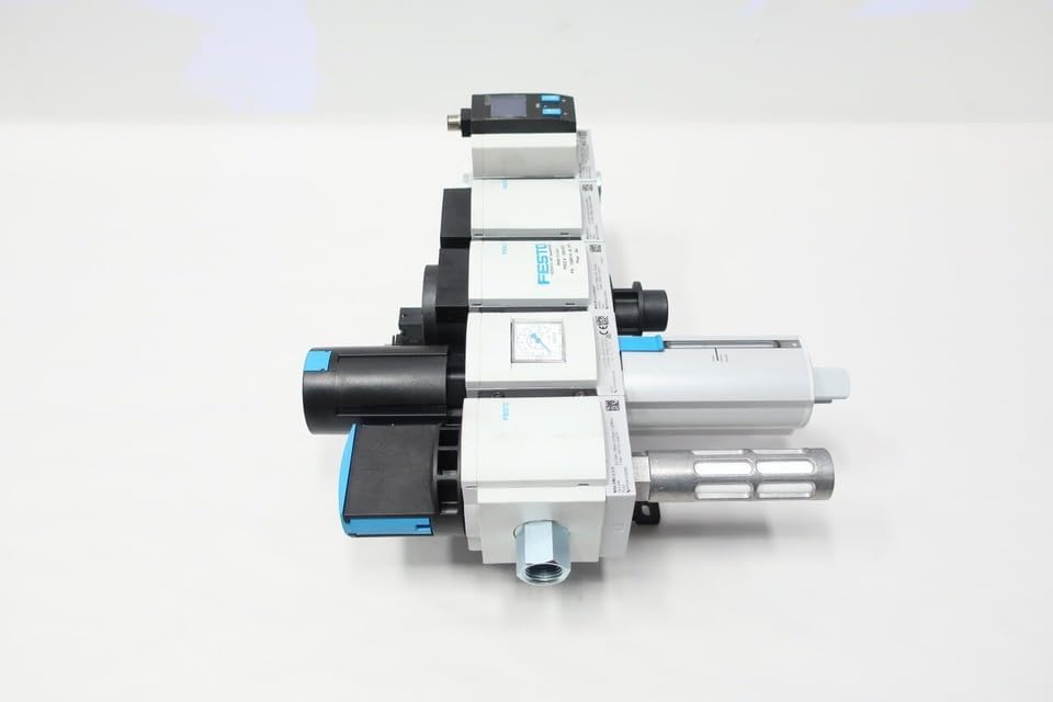 Side view of the Festo MSB6-1/2-5-ASY Pneumatic Filter-Regulator Assembly