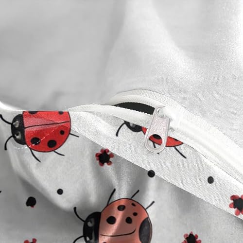 Housse de couette luxe 3D coccinelle en microfibre douce pour lit double - 8