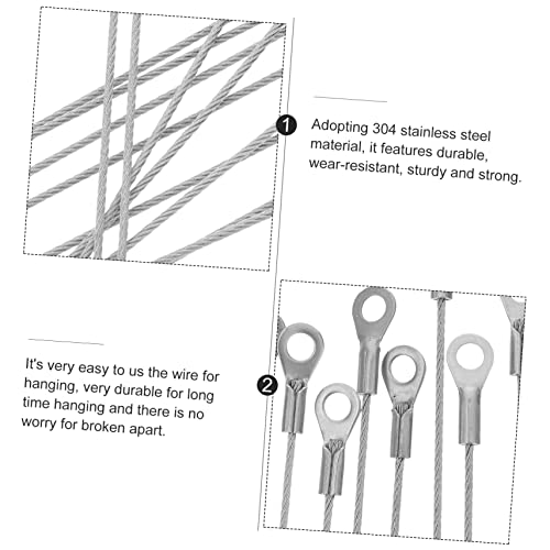 TEHAUX 40 Pçs Cabo De Aço Inoxidável Corda Cabo De Aço Arnês De Segurança Cordão Para Pendurar Cabo
