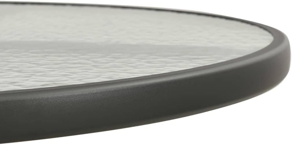 Outdoor Round Patio Bistro Dining Table, Conversation Table with Basket, Bistro Metal Dining Table for Backyard Lawn Balcony Pool, Bistro Table Anthracite Ø31.5"x28" Steel