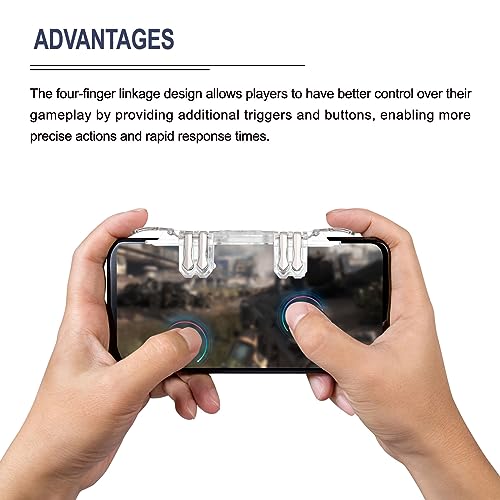 Controlador de juego móvil para celulares: la solución para apuntar y disparar con seis dedos 5