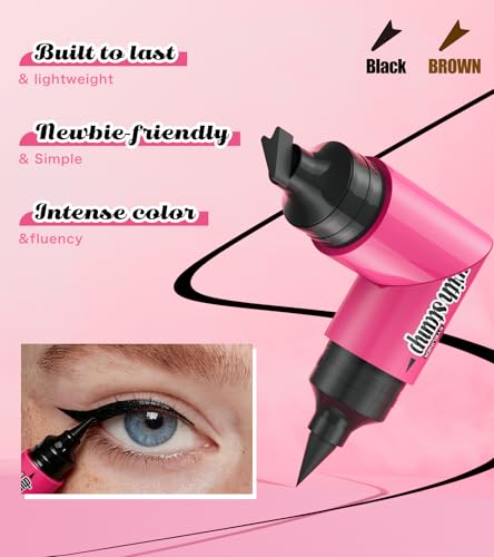 Rotatable Eyeliner Stamp,Long Lasting Eyeliner Stamp and Pencil Set for Precise Eye Makeup miniatura 3