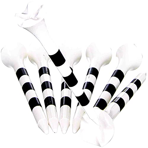 New Pride Evolution Plastic Golf Tees (100 Count) - 2 3/4' White/Black