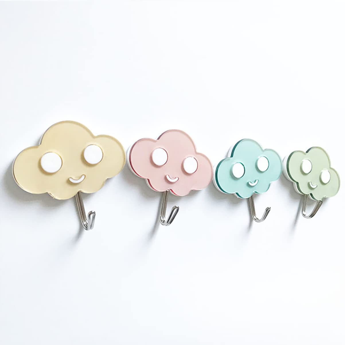 VASDEV 9 perchas para toallas, ganchos de puerta montados, decoración de plantas, decoración de oficina para niñas, decoración de niños, gancho adhesivo de baño para niños con forma de en