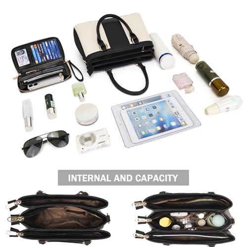 Image of Purses and Wallet Set for Women Crossbody Top Handle Tote Satchel PU Leather Shoulder Bags