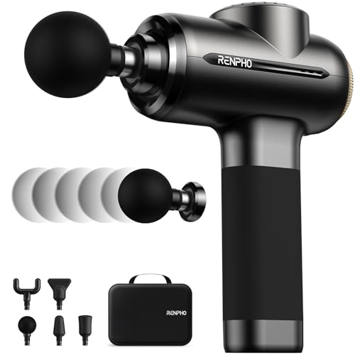 RENPHO Active Evo Massage Gun, Deep Tissue Back Massage with 8-12mm Adjustable Amplitude Heavy-Duty, FSA Approved, Percussion Professional Muscle Mass