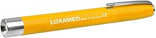 Luxamed Lámpara de diagnóstico con LED para pupilas (3,3 V, incluye 2 pilas AAA), color amarillo