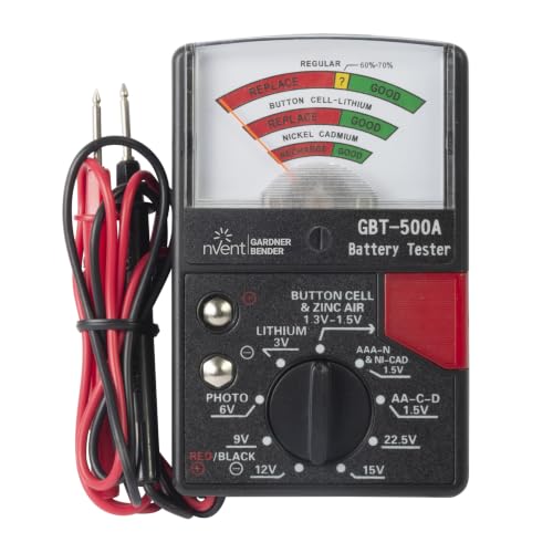 Gardner Bender GBT-500A Analog 1.5 V Button Cell/22.5 Photo/AA/AAA/12 V/9 V/Lantern Cells & More,...