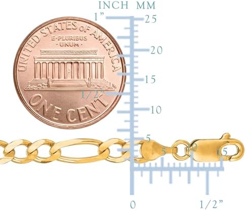 Amazon.co.jp: 14kイエローゴールドクラシックフィガロチェーン