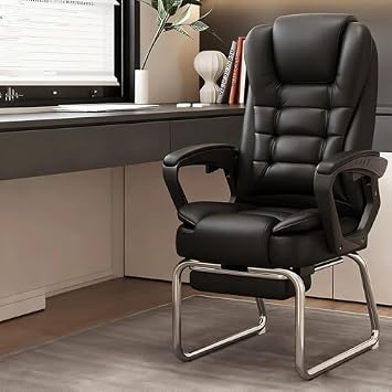 Ergonomic High Back Office Chair with Footrest, Lumbar Support, Reclining Tilt Lock, Headrest - Comfortable for Home and Office