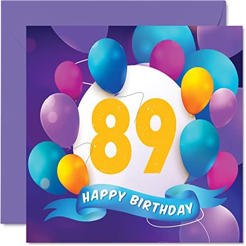 18th Birthday Card for Men Women - Balloon Party - Happy Birthday Cards for 18 Year Old Man Woman Brother Sister Son Daughter Grandson Granddaughter Cousin, 145mm x 145mm Bday Greeting Cards Gift
