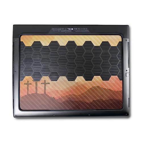 Image of MightySkins Carbon Fiber Skin Compatible with Alienware M18 R1 (2023) Full Wrap Kit - Salvation | Protective, Durable Textured Carbon Fiber Finish | Easy to Apply & Change Styles | Made in The USA