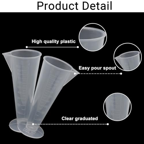 Vasos medidores plásticos transparentes 2 pack 100 ml miniatura 4