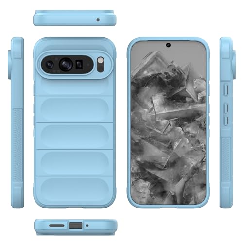 Google Pixel 9 Pro XL 5G(CO)ƌ݊̂dbP[X VRP[X XP[X t{fBی ϏՌ Ϗ \tgCi[t@Co[AуP[X 5G(CO)ƌ݊(Blue)