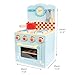 Le Toy Van - Educational Wooden Honeybake Oven & Hob Blue Set Pretend Kitchen Play Toy | Girls Role Play Toy Kitchen Accessories (TV265)