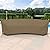 SunPatio Outdoor Curved Sectional Sofa Cover, Heavy Duty Waterproof Patio Couch Cover, All Weather Protection Furniture Protector with Sealed Seam, 190"(back)/128"(front)L x 36"W x 39"/24"H, Taupe