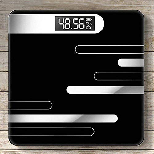 Báscula de baño digital con vidrio y pantalla LCD miniatura 2