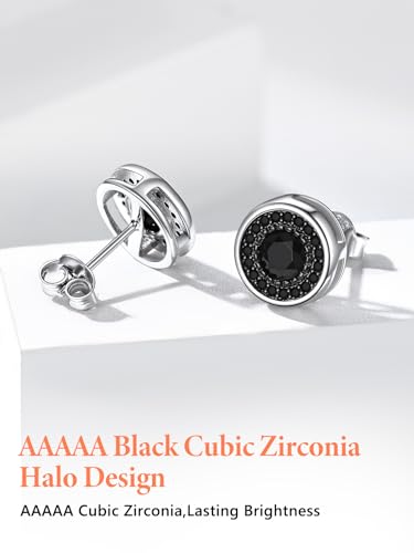 Silvora pendientes de plata ley con circonitas de brillo premium 7